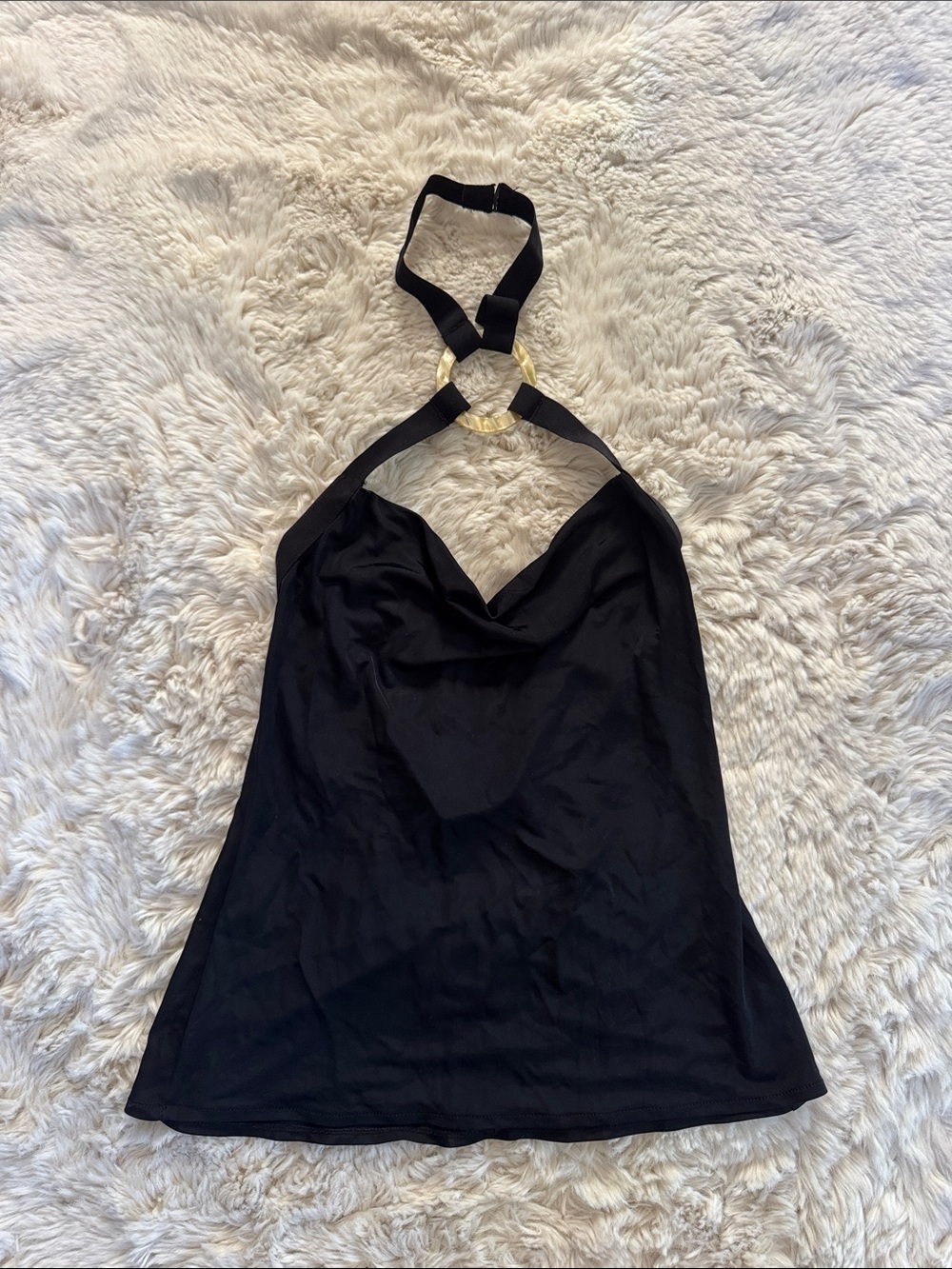 Vintage Victoria Secret halter with Mother of Pearl ring